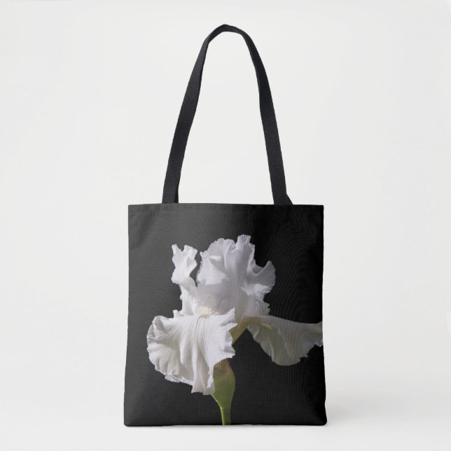 Flowers | White Iris Tote Bag (Front)