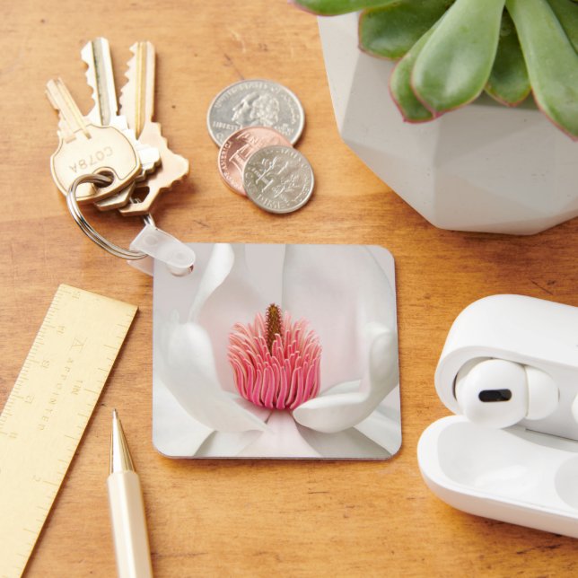 Flowers | White Magnolia Keychain (Desk)