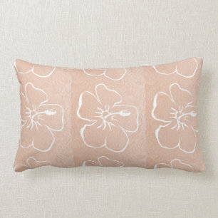 Flowers :   White n Gold Lumbar Pillow