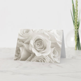 Flowers White Roses Card