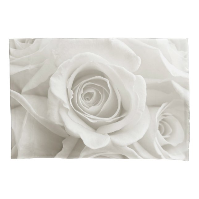 Flowers | White Roses Pillowcase (Front)