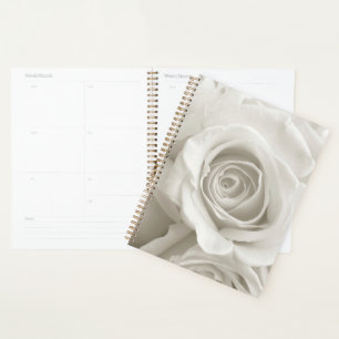 Flowers White Roses Planner