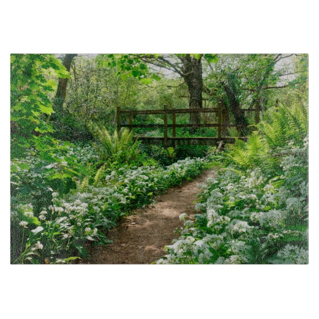 Flowers | White Wildflowers in Forest Cutting Board (Front)