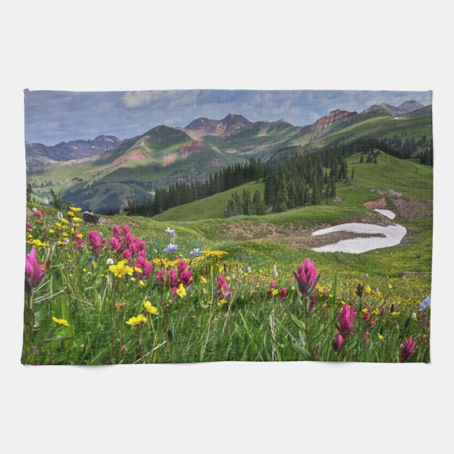 Flowers | Wildflowers Durango, Colorado Kitchen Towel (Horizontal)