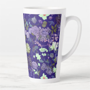 Flowers with an elegant and mysterious atmosphere latte mug