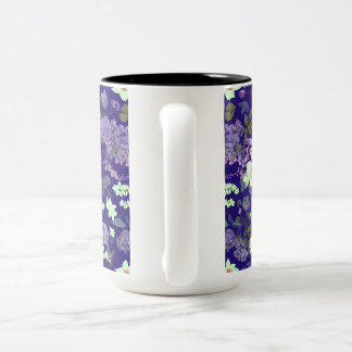 Flowers with an elegant and mysterious atmosphere Two-Tone coffee mug