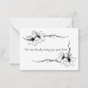 Flowers With Five Petals Sympathy Cards