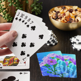 Flowers with Jellyfish Nettles Playing Cards