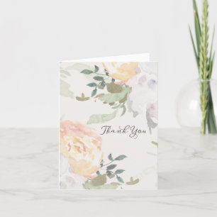 Flowers with Photo Thank You Card