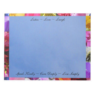Flowers with Quotes Notepad
