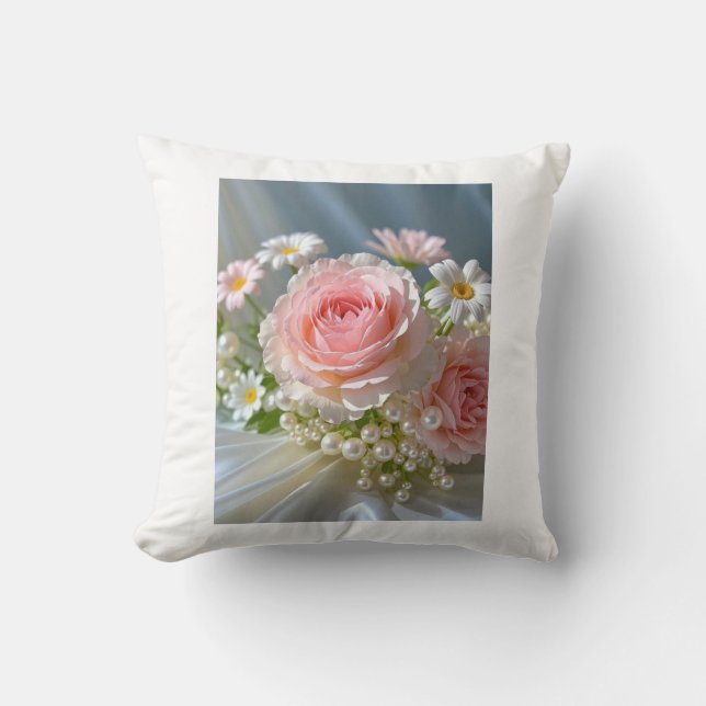 Flowers with timeless extravagant elegance throw pillow (Front)