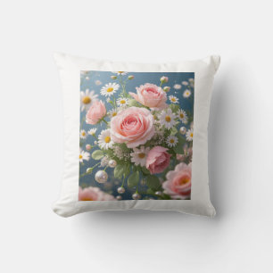 Flowers with timeless extravagant elegance throw pillow