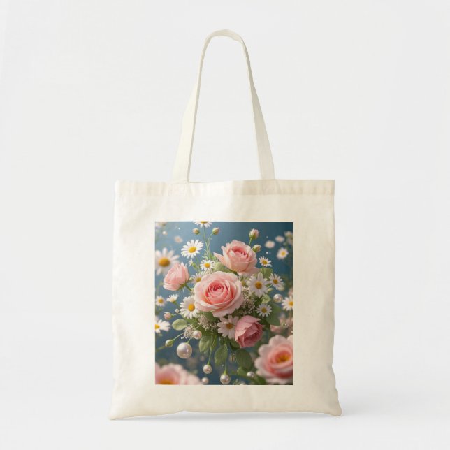Flowers with timeless extravagant elegance tote bag (Front)