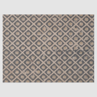 Flowers Within Squares Decoupage Paper