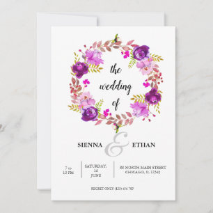 Flowers wreath for all occassions invitation