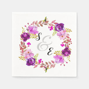 Flowers wreath for all occassions napkin