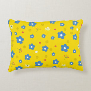 Flowers Yellow Accent Pillow