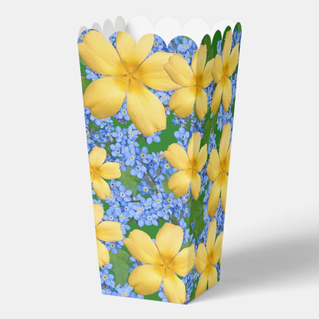 FLOWERS YELLOW AND BLUE FAVOR BOX (Back)