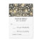 Flowers yellow brown rustic wedding RSVP cards