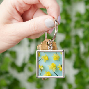 Flowers   Yellow Daffodils Keychain