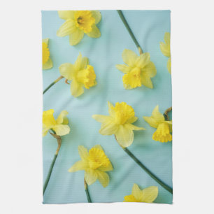 Flowers   Yellow Daffodils Kitchen Towel
