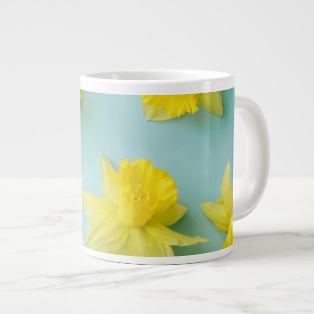Flowers | Yellow Daffodils Large Coffee Mug (Front Right)