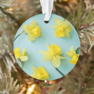 Flowers Yellow Daffodils Ornament