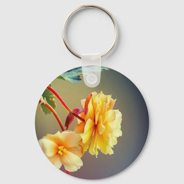 Flowers, Yellow flowers, Petals-63158 Keychain (Front)