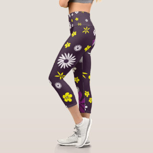 Flowers Zazzle_Growshop. Capri Leggings