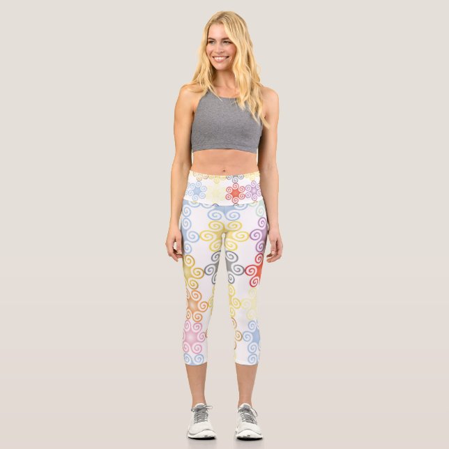 Flowers | Zazzle_Growshop. Capri Leggings (Front)
