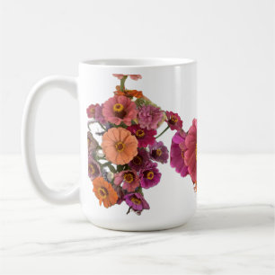 Flowers Zinnia Maureen Girard Bouquet Sachet Coffee Mug