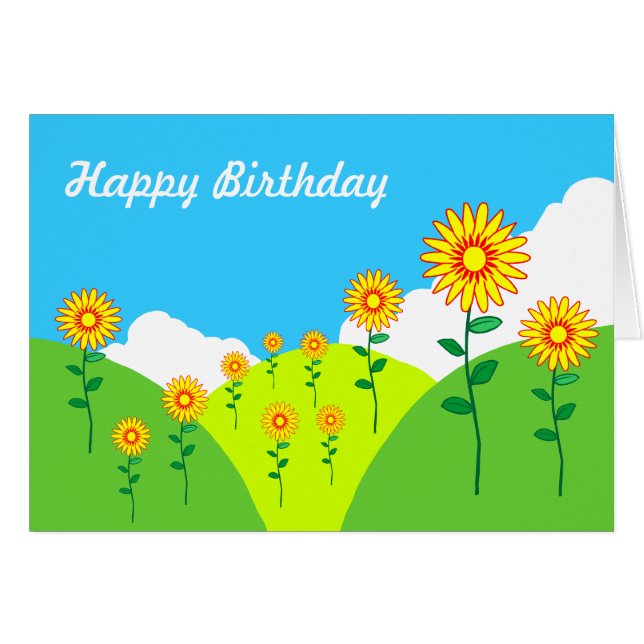 Flowerscape - Happy Birthday (Front Horizontal)