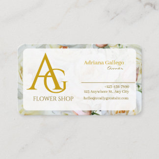 Flowershop Business card (editable)