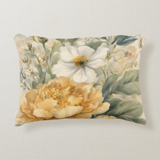flowersin gardern accent pillow