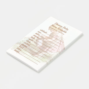 Flowery Baby Name Scramble Baby Shower Word Game Post-it Notes