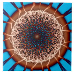 Flowery colourful visionary pattern tile