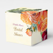 Flowery Fall Bridal Shower Favour Box