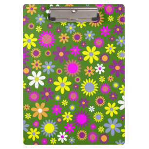 Flowery field pattern clipboard