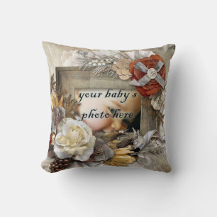 Flowery Floral Throw Pillow