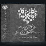 Flowery Heart Black Elegant  Wedding Binder<br><div class="desc">Elegant wedding design with romantic Flowery Heart Black and custom text. Impress your family and friends with this stylish and modern design. Fully customizable! Easy to use and easy to personalize. Order Today!</div>