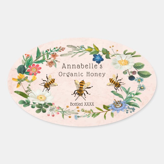 Flowery Honey Label Personalize (Front)