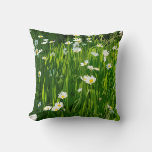 Flowery meadow throw pillow