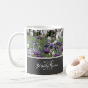 Flowery Monogram with floral spring feelings! Coffee Mug