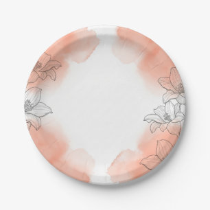 Flowery Paper Plate