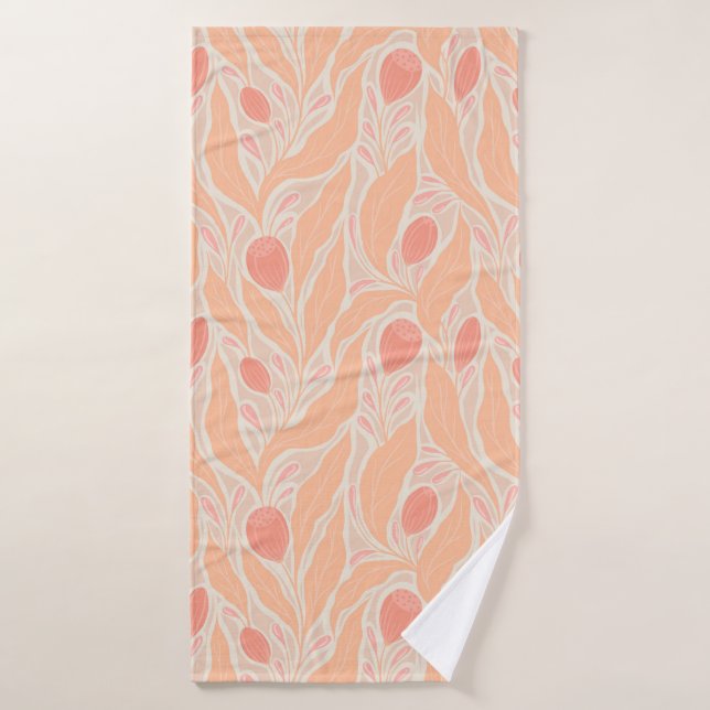Flowery pattern bath towel (Bath Towel)