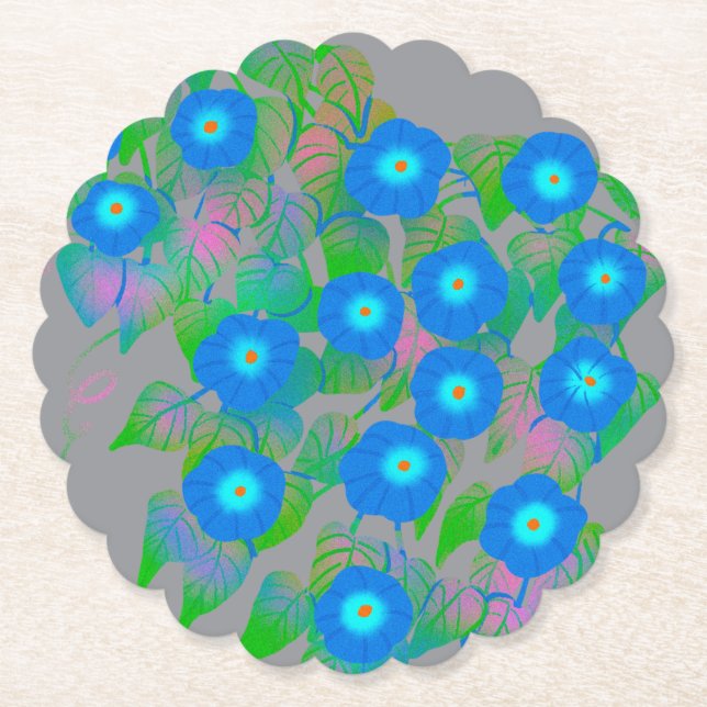 Flowery print for Spring and Summer Paper Coaster (Front)