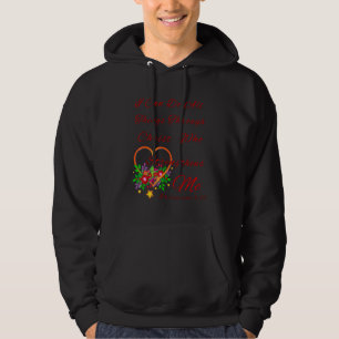 Flowery Religious I Can Do All Things Through Chri Hoodie