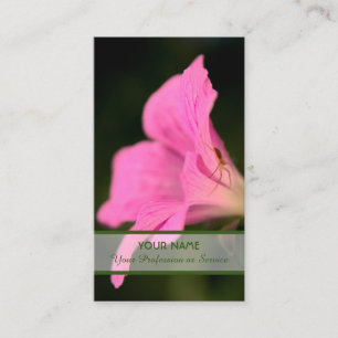 Flowery romance for gardeners and florists business card