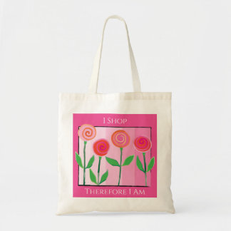 Flowery Shopping Day Budget Tote Bag