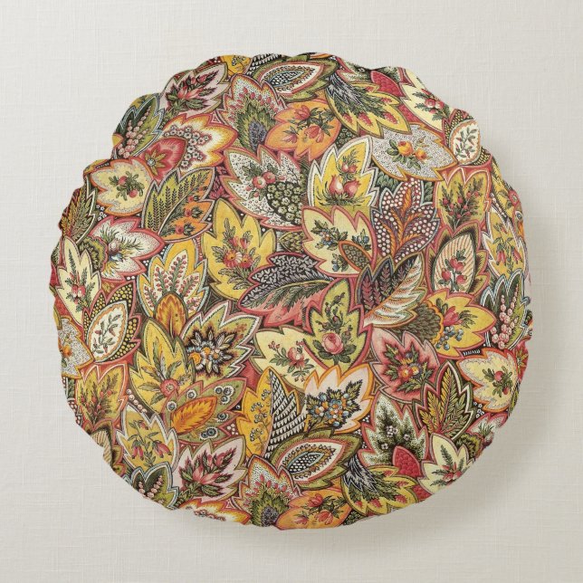 Flowery Skills Round Pillow (Front)